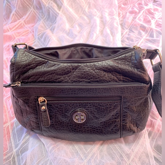 Giani Bernini Handbags - giani bernini pebbled faux leather womens hobo shoulder bag black vintage